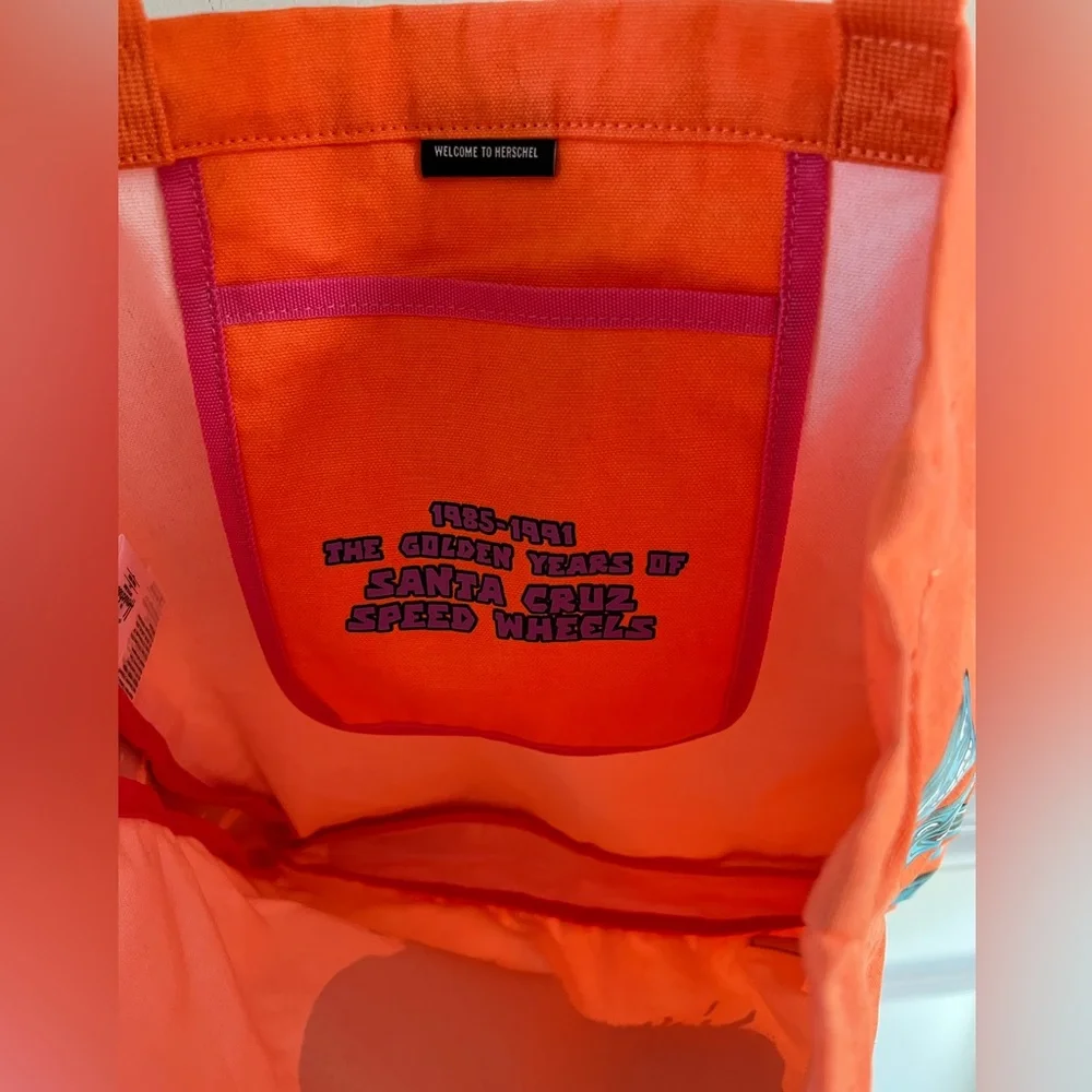 NWT Santa Cruz/Herschel Orange Tote Bag - Picture 12 of 12